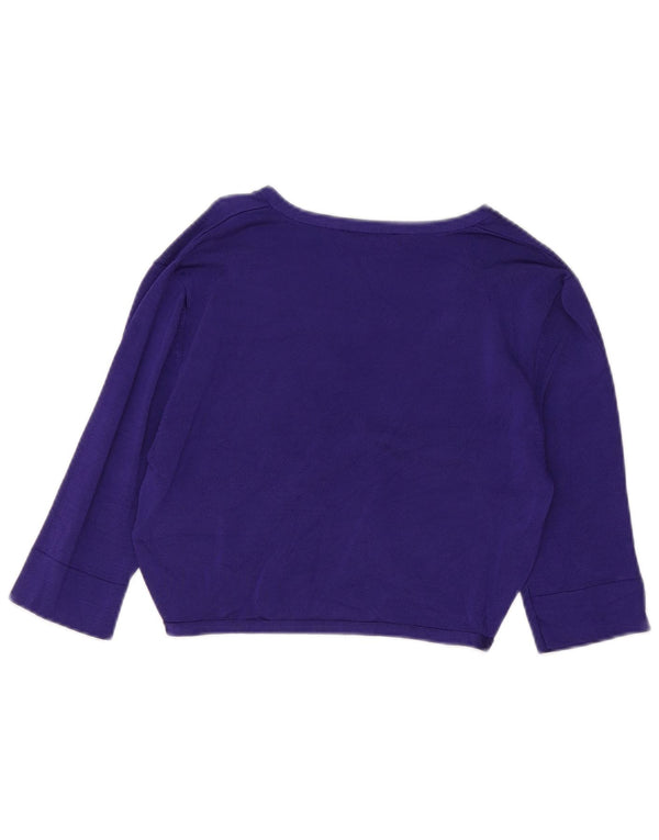 Phase Eight Womens Short Sleeve Bolero Jumper UK 12 Medium Purple Viscose