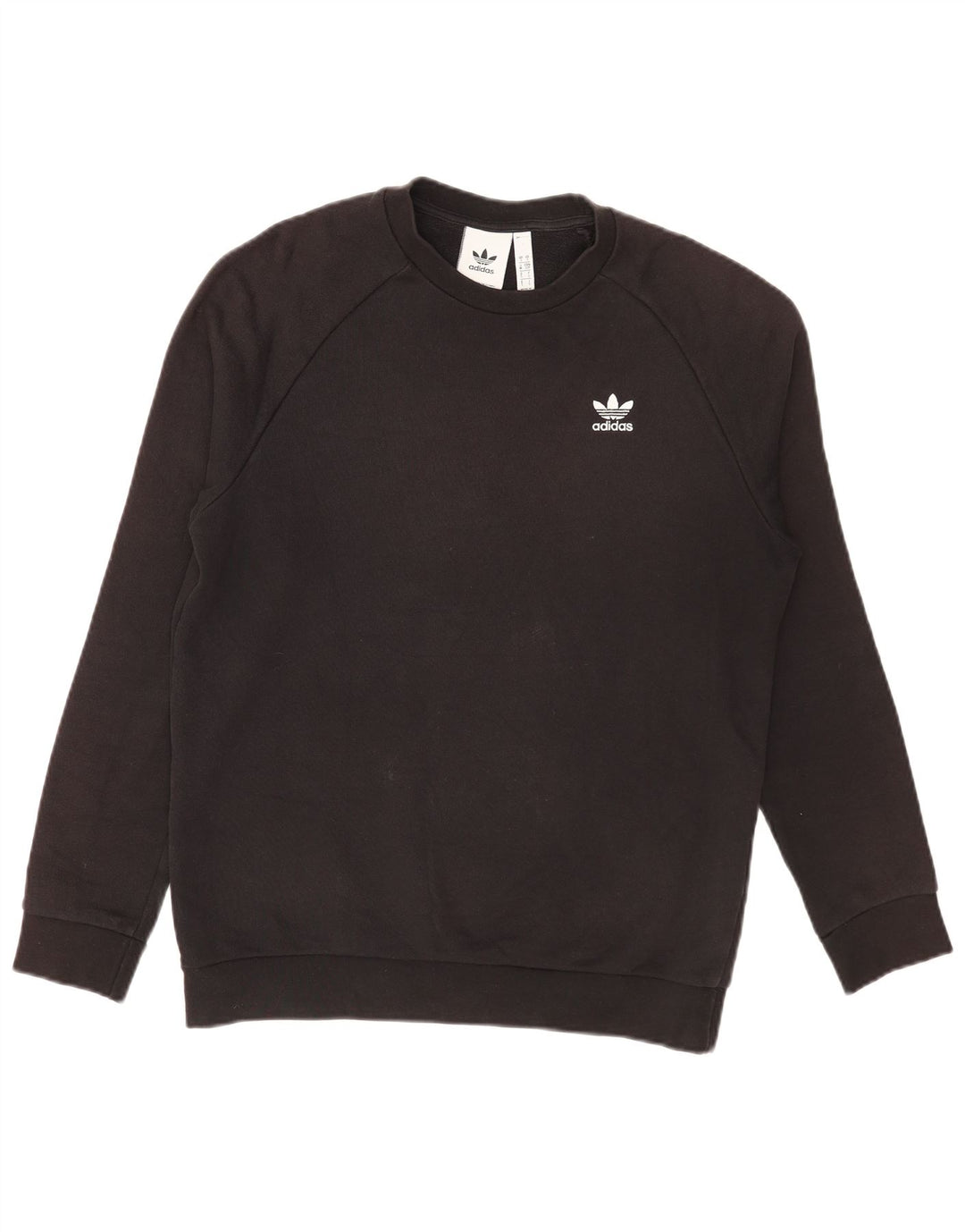 Adidas Mens Loose Fit Sweatshirt Jumper Small Black Cotton