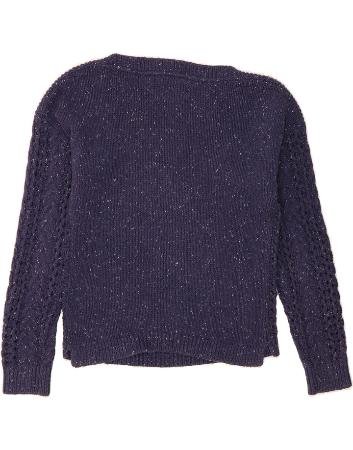 TOMMY HILFIGER Womens Crew Neck Jumper Sweater UK 14 Medium Navy Blue Vintage Tommy Hilfiger and Second-Hand Tommy Hilfiger from Messina Hembry 
