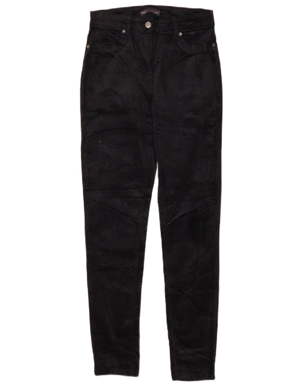 Marks & Spencer Womens Skinny Casual Trousers UK 8 Small W26 L29 Black