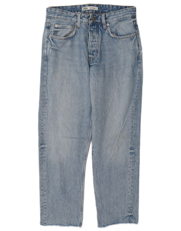 Zara Mens Straight Jeans EU 38 Small W30 L26 Blue Cotton