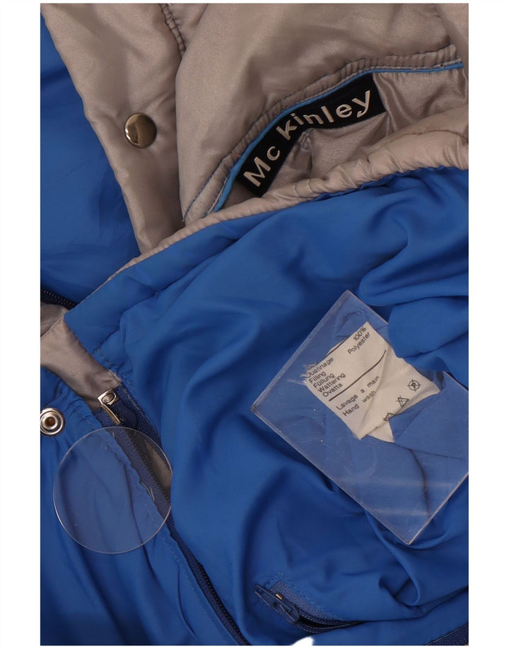 MC Kinley Mens Hooded Padded Jacket IT 46 Small Grey Polyester