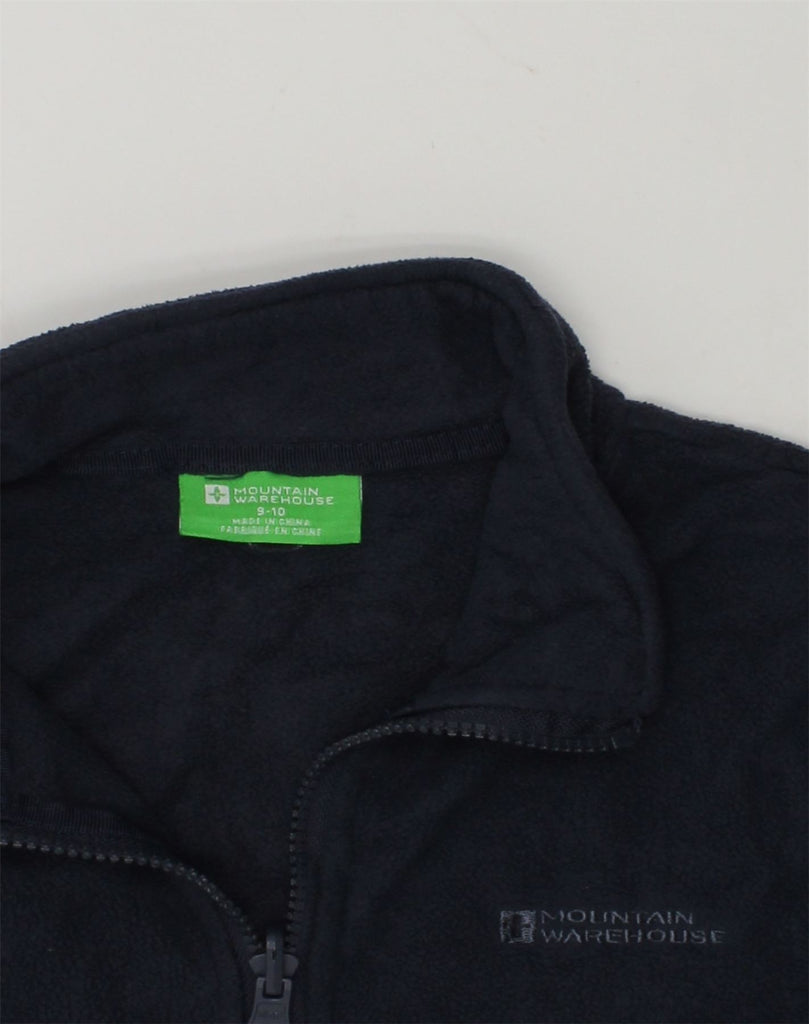 MOUNTAIN WAREHOUSE Boys Fleece Jacket 9-10 Years Black Polyester | Vintage Mountain Warehouse | Thrift | Second-Hand Mountain Warehouse | Used Clothing | Messina Hembry 