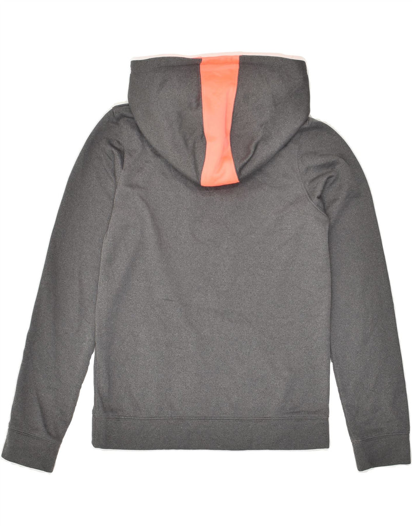 UNDER ARMOUR Boys Graphic Hoodie Jumper 10-11 Years Medium Grey Polyester | Vintage Under Armour | Thrift | Second-Hand Under Armour | Used Clothing | Messina Hembry 