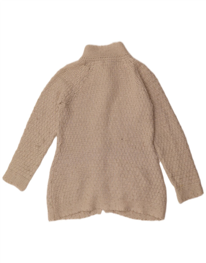 Zara Womens Cardigan Sweater UK 14 Large White Acrylic