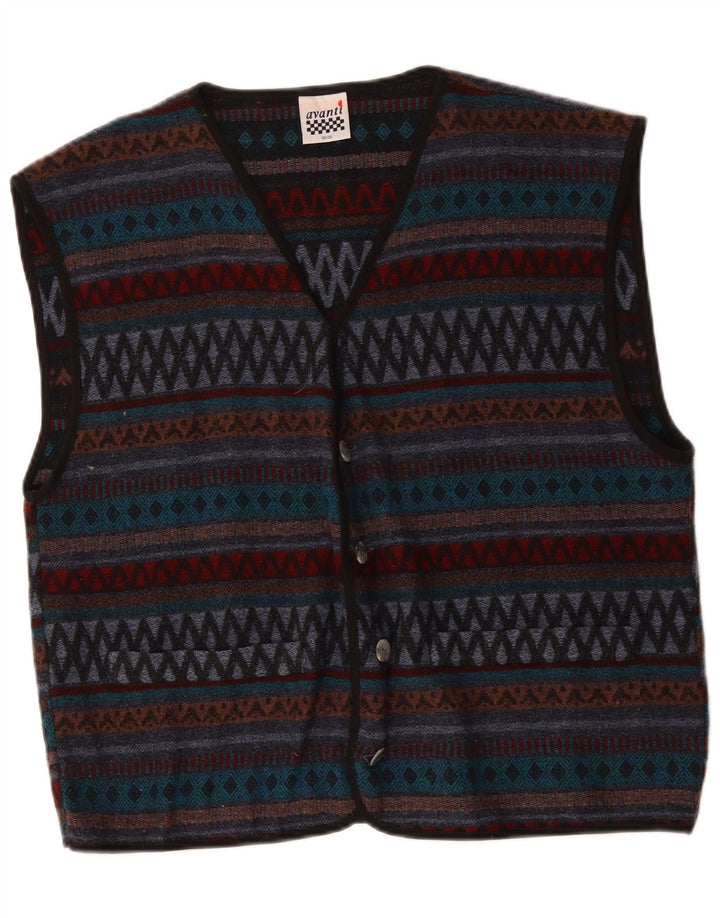 AVANTI Mens Waistcoat IT 56/58 2XL Multicoloured Geometric Acrylic