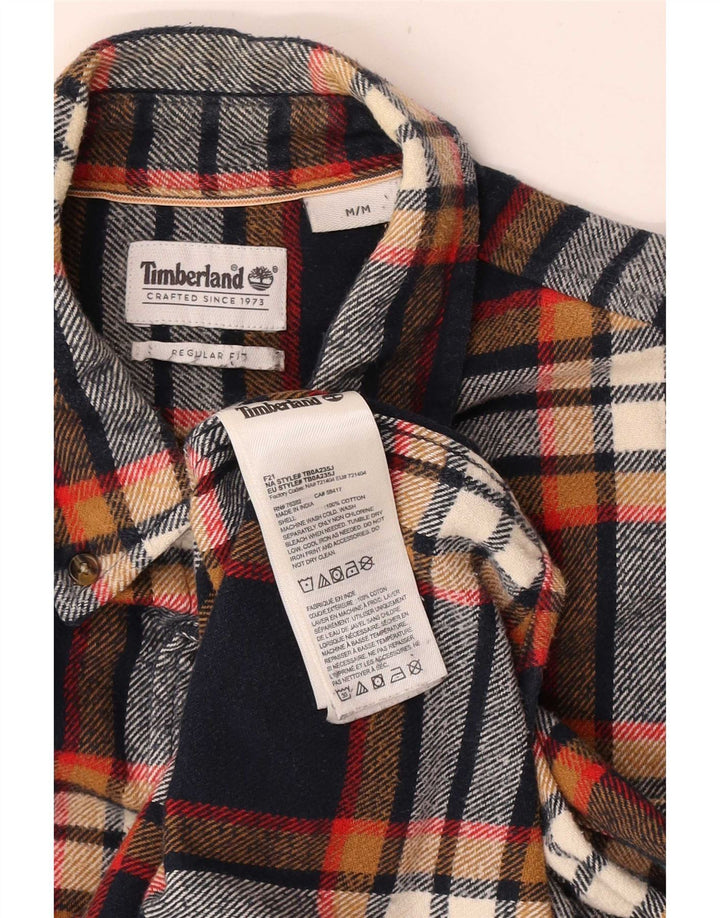 Timberland Mens Regular Fit Flannel Shirt Medium Multicoloured Check Cotton