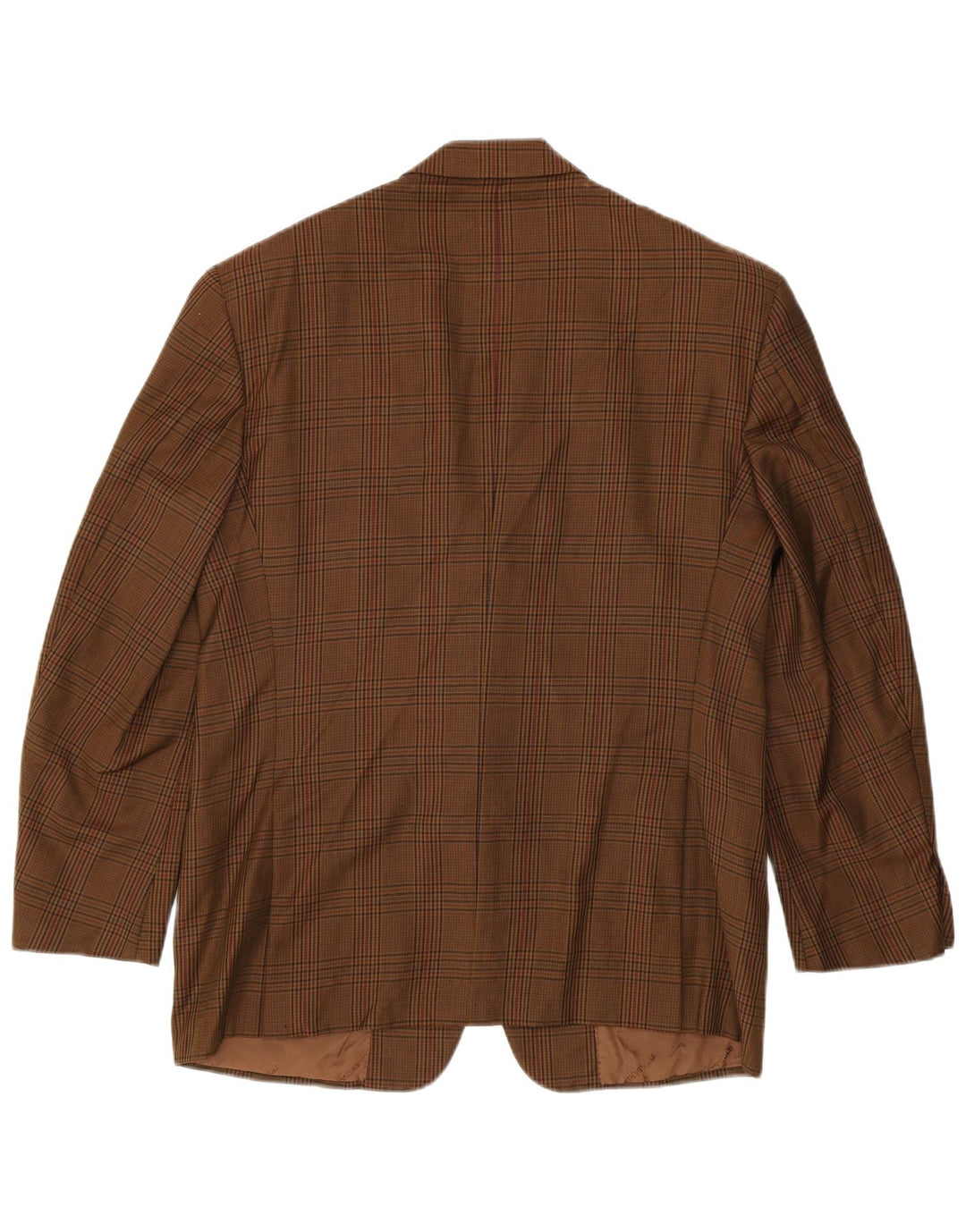 Trussardi Mens 2 Button Blazer Jacket IT 52 XL Brown Houndstooth