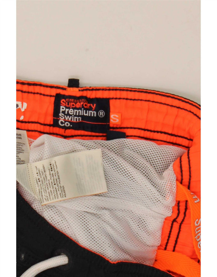 Superdry Womens Graphic Swimming Shorts UK 10 Small Navy Blue Polyester