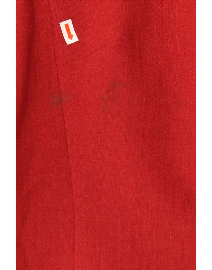 JACQUES VERT Womens 1 Button Short Sleeve Blazer Jacket UK 22 3XL Red Vintage Jacques Vert and Second-Hand Jacques Vert from Messina Hembry 