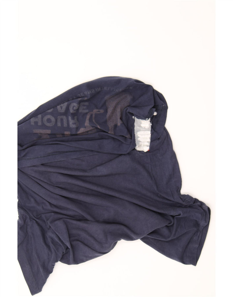 JACK & JONES Mens Graphic T-Shirt Top XS Navy Blue Cotton Vintage Jack & Jones and Second-Hand Jack & Jones from Messina Hembry 