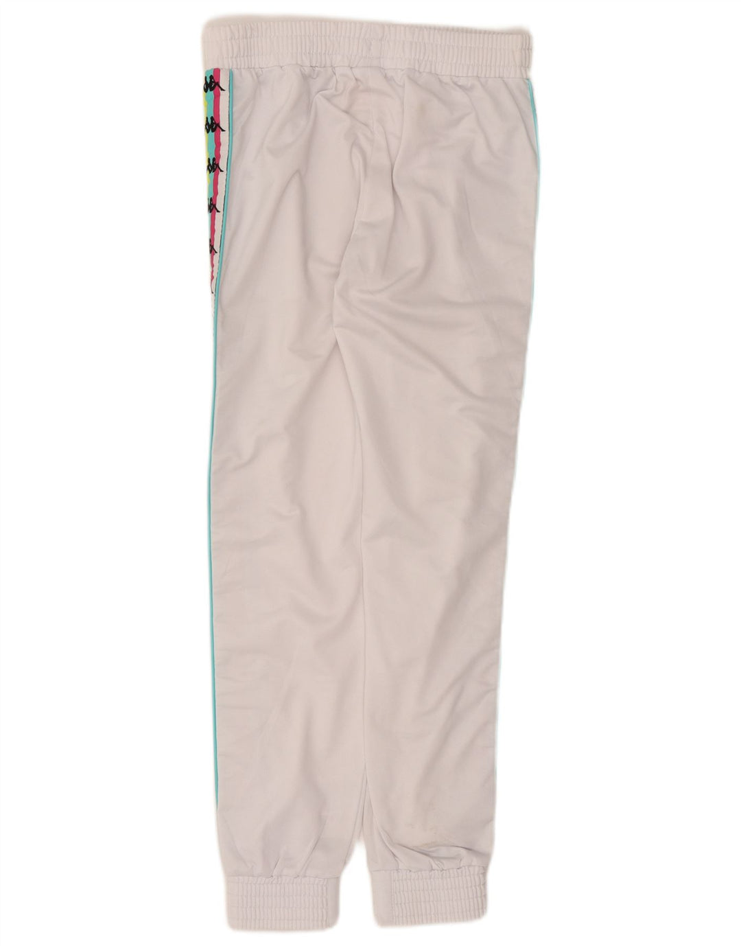 Kappa Mens Graphic Tracksuit Trousers Joggers Small  White
