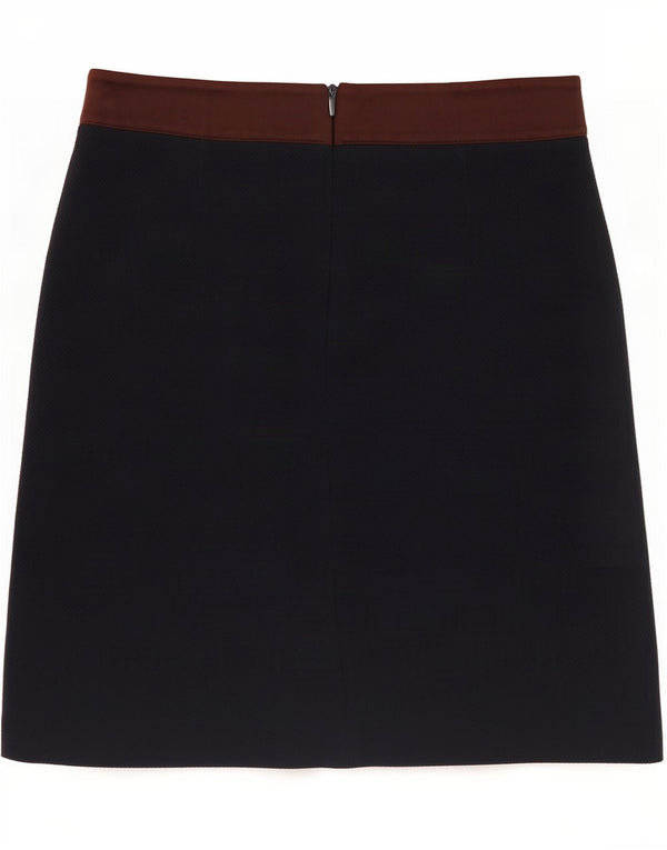 Laura Ashley Womens Midi Skirt UK 10 Small W30 Navy Blue Colourblock