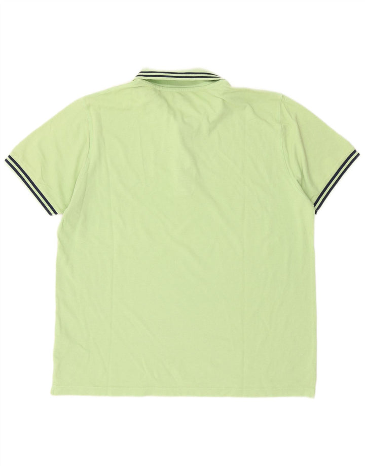 Guru Mens Graphic Polo Shirt 2XL Green Cotton