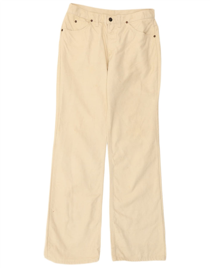 Rifle Mens Bootcut Jeans W38 L36 Off White Cotton