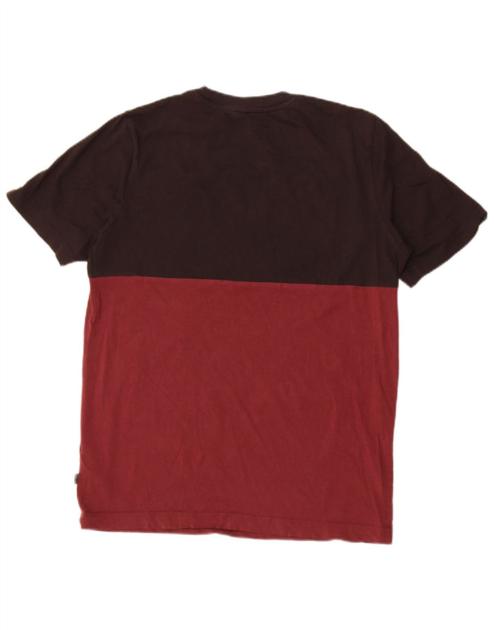 Puma Mens Graphic T-Shirt Top Medium Black Colourblock Cotton