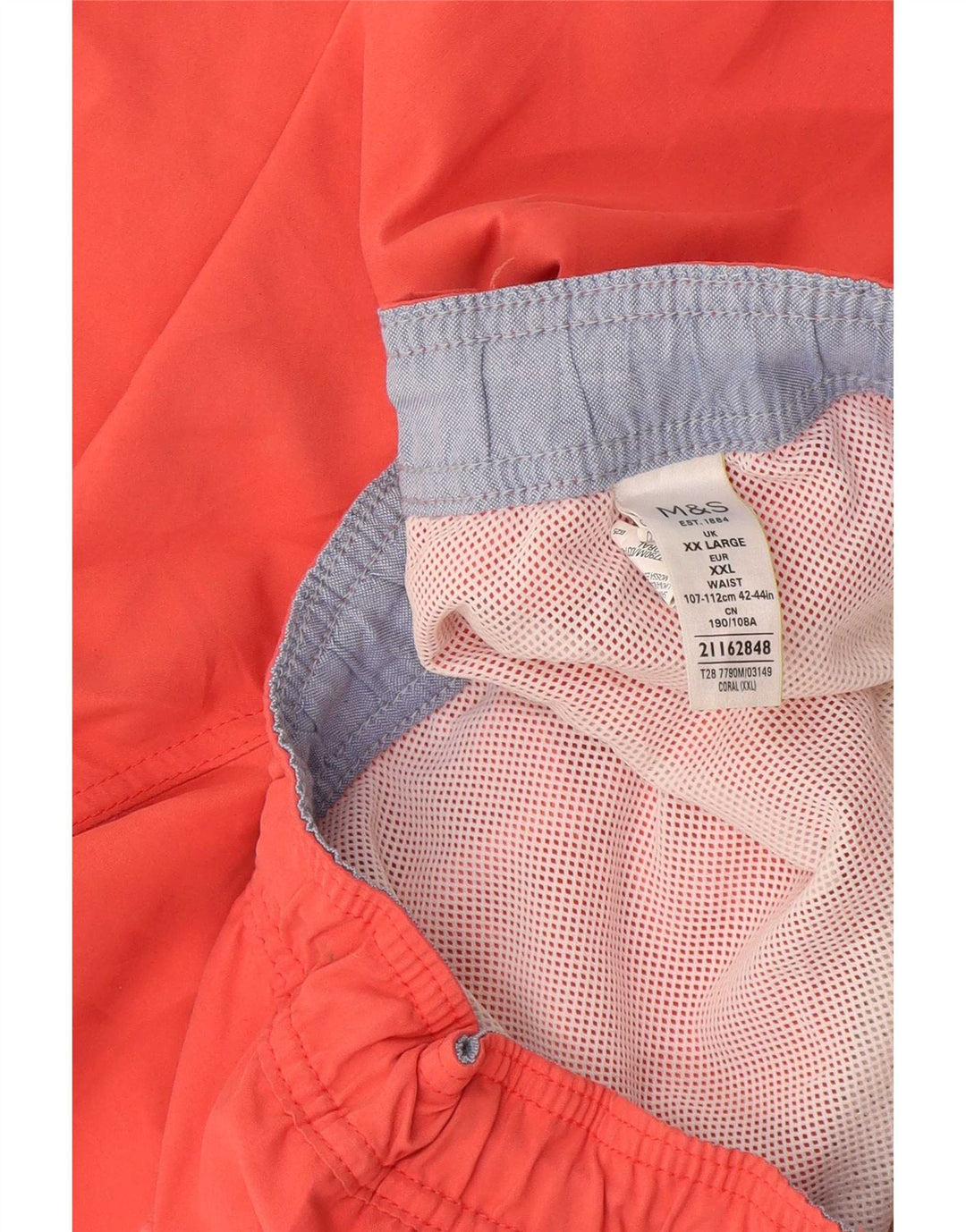 Marks & Spencer Mens Swimming Shorts 2XL Orange Cotton
