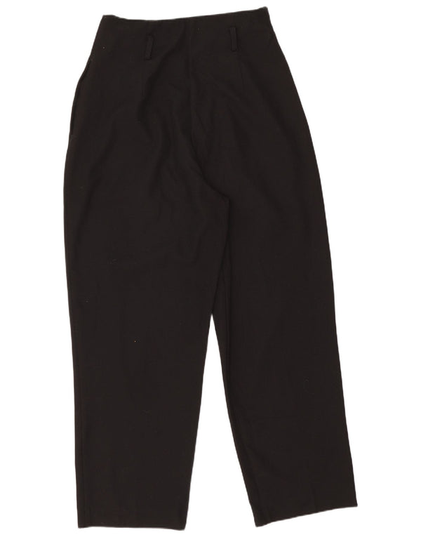 Zara Womens High Waist Pegged Casual Trousers Small W26 L25 Black Polyester