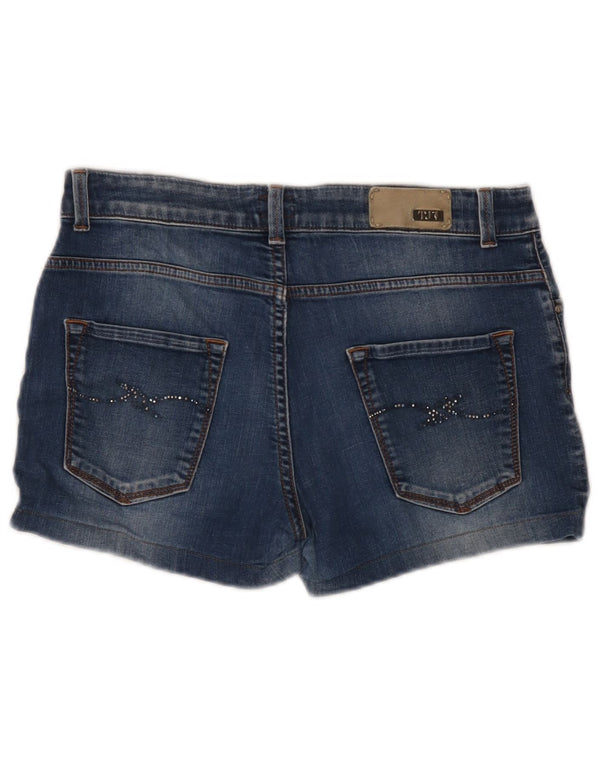 Trussardi Womens Denim Shorts W34 Large  Navy Blue