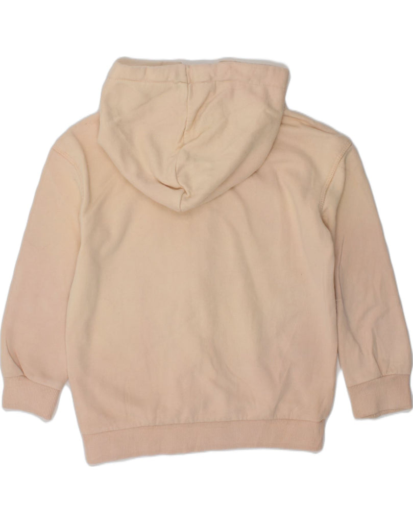 DIADORA Girls Graphic Zip Hoodie Sweater 7-8 Years XS Beige Cotton | Vintage Diadora | Thrift | Second-Hand Diadora | Used Clothing | Messina Hembry 