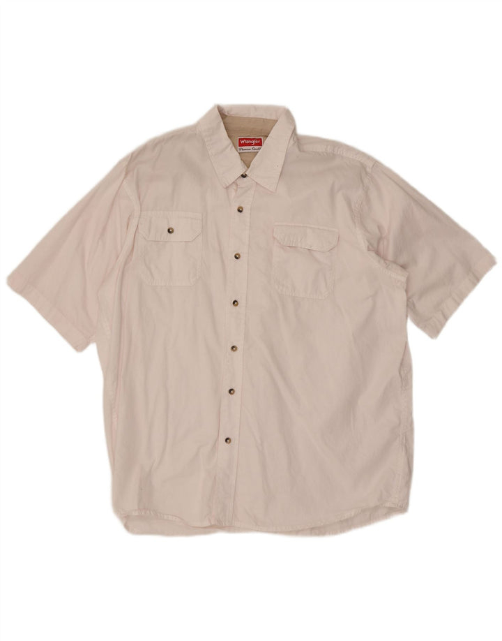 Wrangler Mens Short Sleeve Shirt 2XL Pink