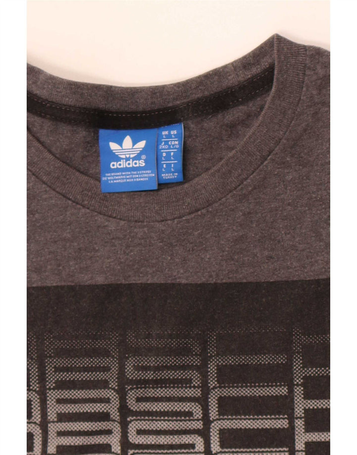 Adidas Mens Graphic T-Shirt Top Large Grey