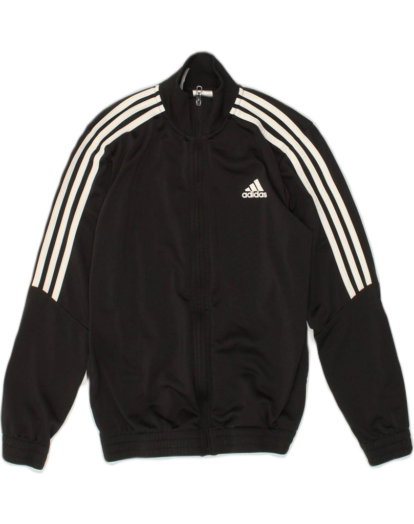 ADIDAS Boys Tracksuit Top Jacket 11-12 Years Black Polyester | Vintage Adidas | Thrift | Second-Hand Adidas | Used Clothing | Messina Hembry 