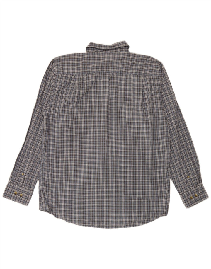 DOCKERS Mens Shirt Medium Blue Check Cotton