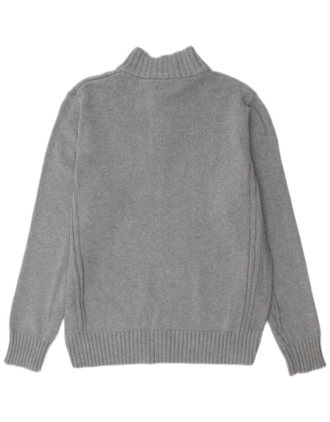 Marks & Spencer Mens Blue Harbour Button Neck Jumper Sweater Medium Grey