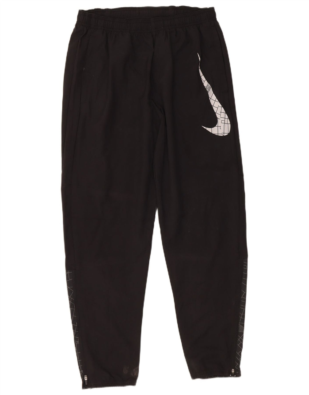 Nike Mens Dri Fit Graphic Tracksuit Trousers Medium Black Geometric