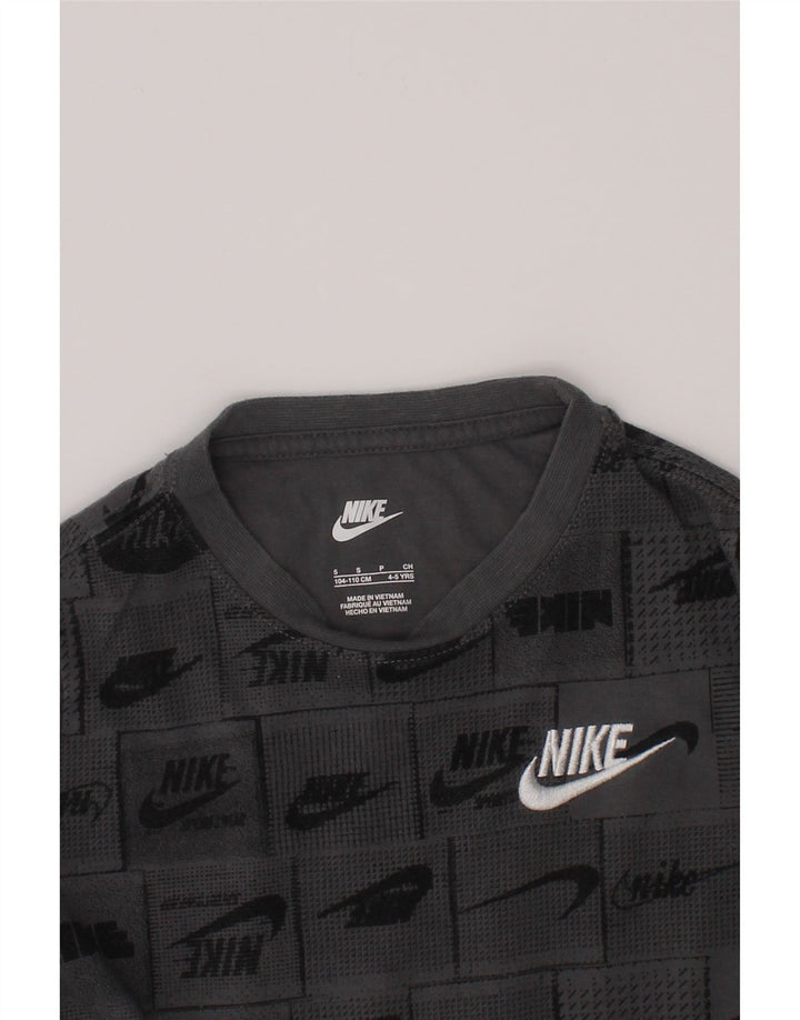 Nike Boys Graphic T-Shirt Top 4-5 Years Small Grey