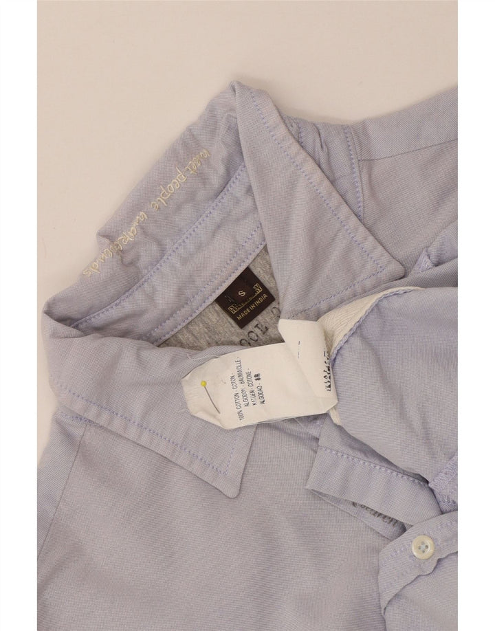 Napapijri Womens Shirt UK 10 Small Blue Cotton
