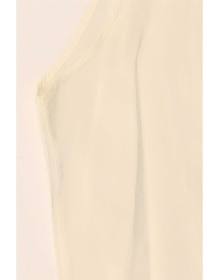 Saint George Womens Sleeveless Blouse Top UK 12 Medium Off White