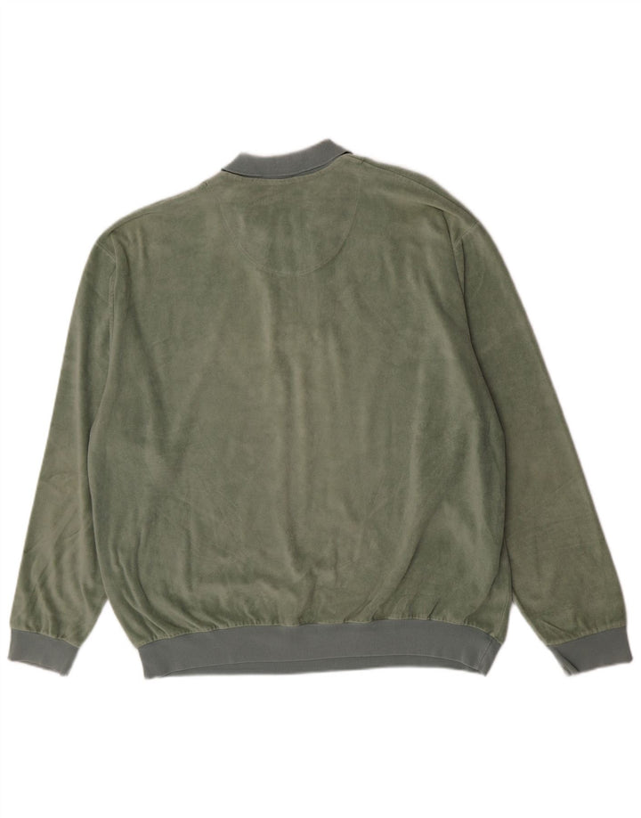 Catamaran Mens Top Long Sleeve 2XL Green Cotton