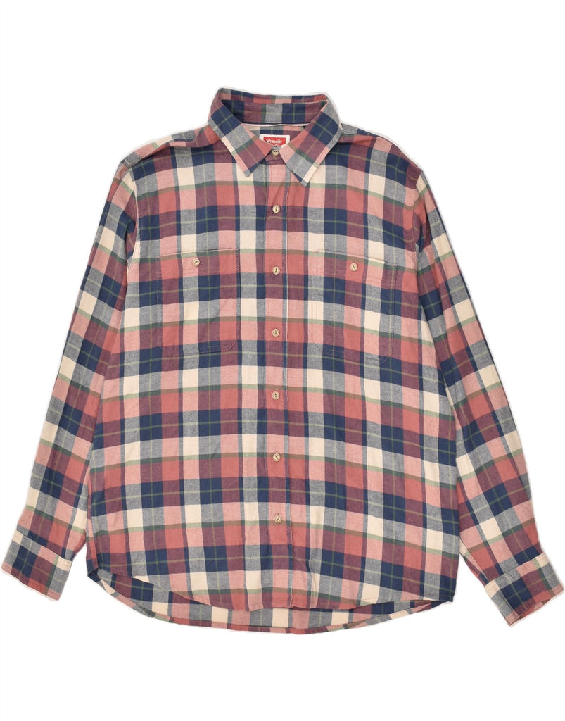 WRANGLER Mens Shirt XL Multicoloured Check Cotton | Vintage Wrangler | Thrift | Second-Hand Wrangler | Used Clothing | Messina Hembry 