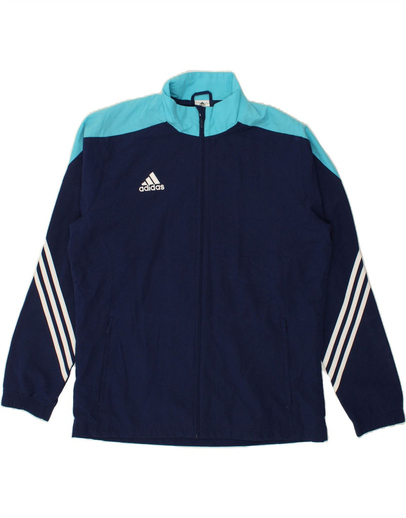 ADIDAS Mens Tracksuit Top Jacket Large Navy Blue Colourblock Polyester | Vintage Adidas | Thrift | Second-Hand Adidas | Used Clothing | Messina Hembry 