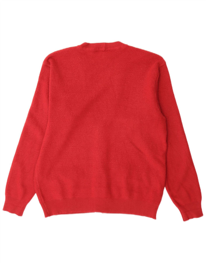Navigare Mens Cardigan Sweater Medium Red