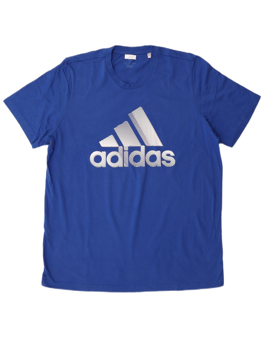 ADIDAS Mens Graphic T-Shirt Top XL Blue Cotton