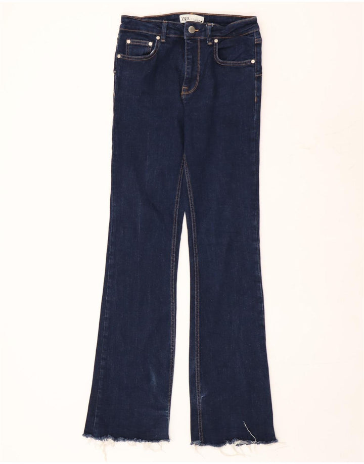 Zara Womens Flared Jeans EU 38 Small W28 L33 Blue Cotton