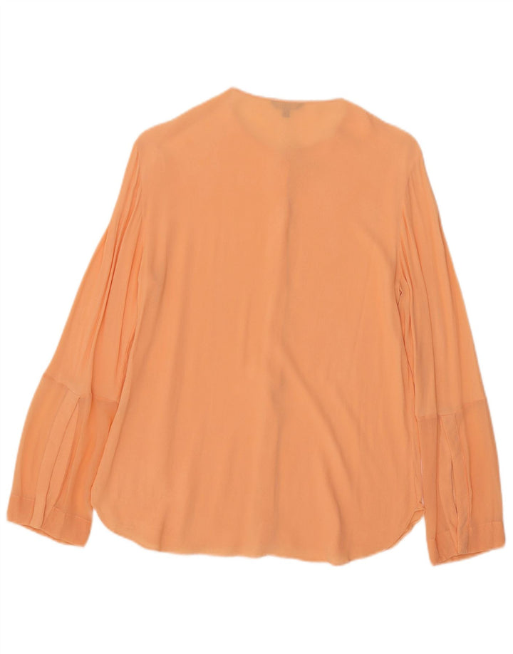 Massimo Dutti Womens See Through Shirt Blouse EU 40 Medium Orange