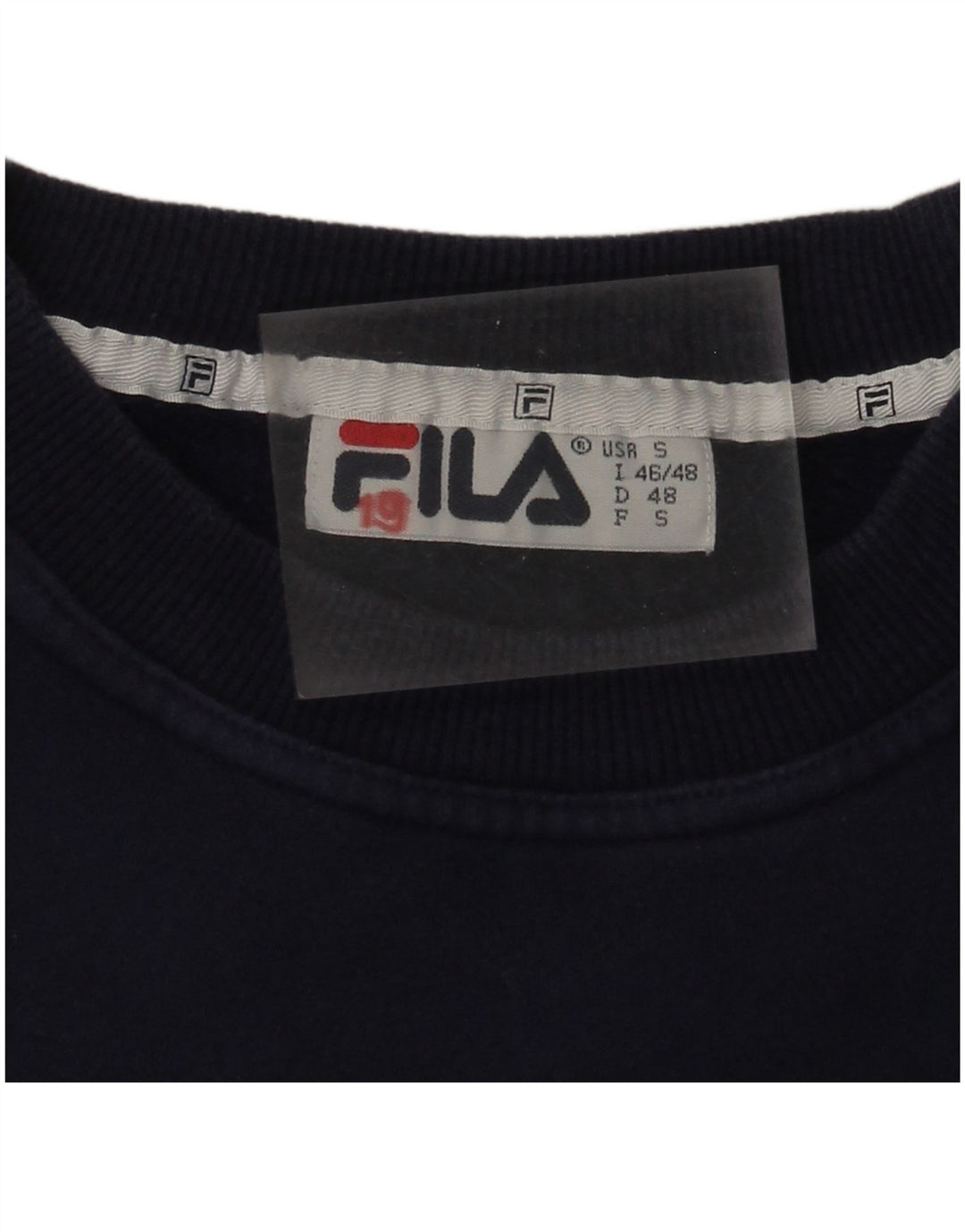 Fila Mens Graphic Sweatshirt Jumper IT 46/48 Small Navy Blue Colourblock