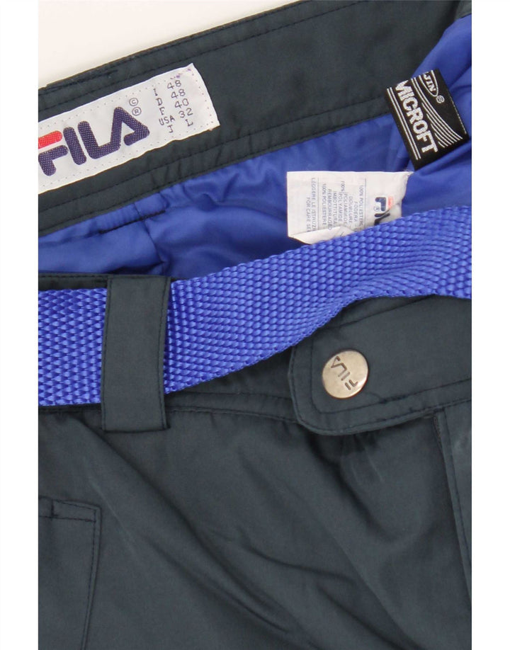 Fila Mens Ski Trousers IT 48 Medium  Navy Blue Polyester