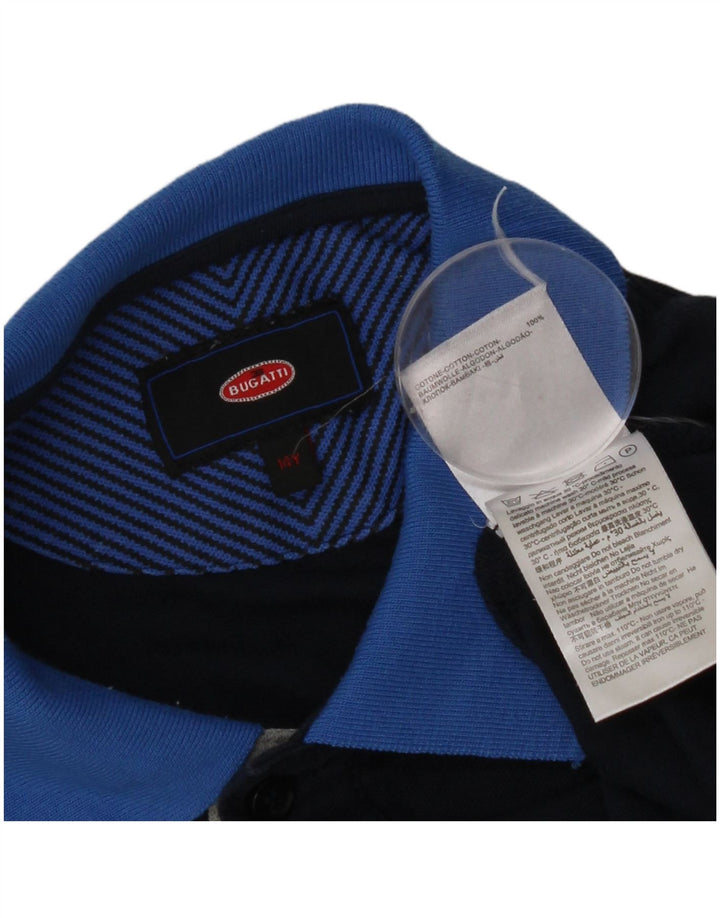 Bugatti Boys Polo Shirt 13-14 Years Navy Blue Cotton