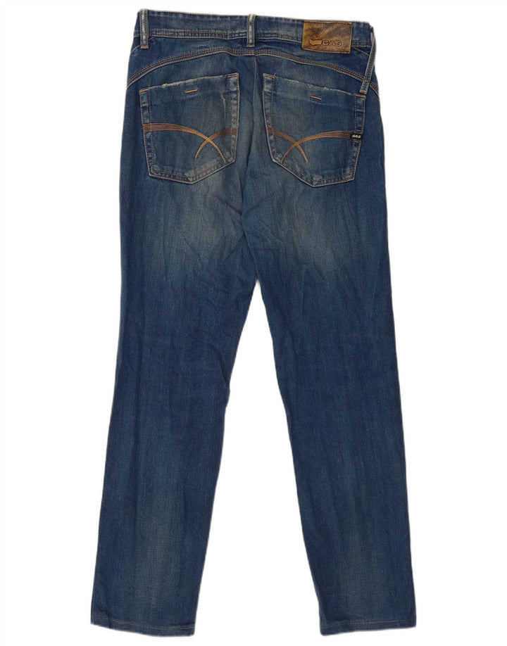 GAS Womens Slim Jeans W32 L29 Blue Cotton