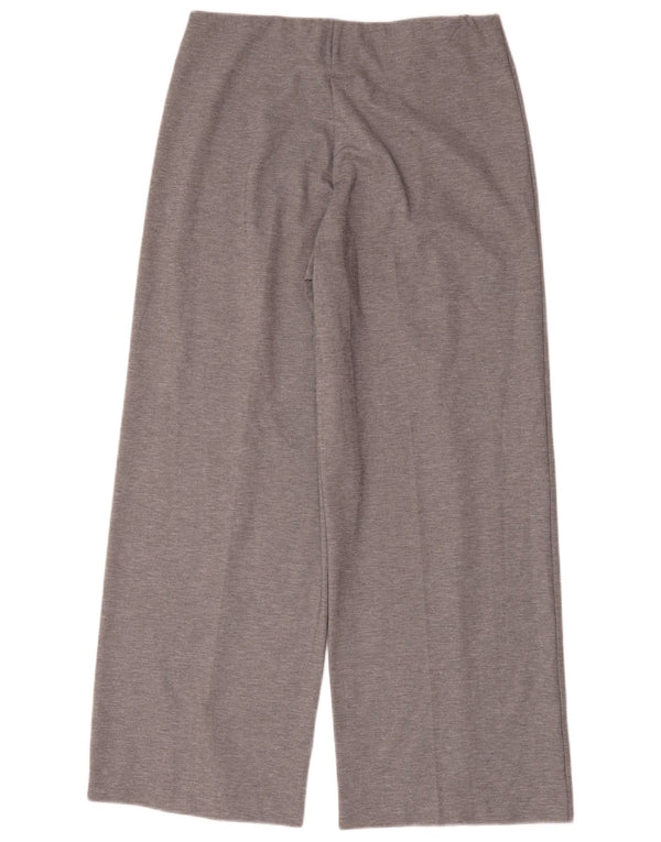 Marks & Spencer Womens Wide Leg Casual Trousers UK 14 Large W32 L30 Grey