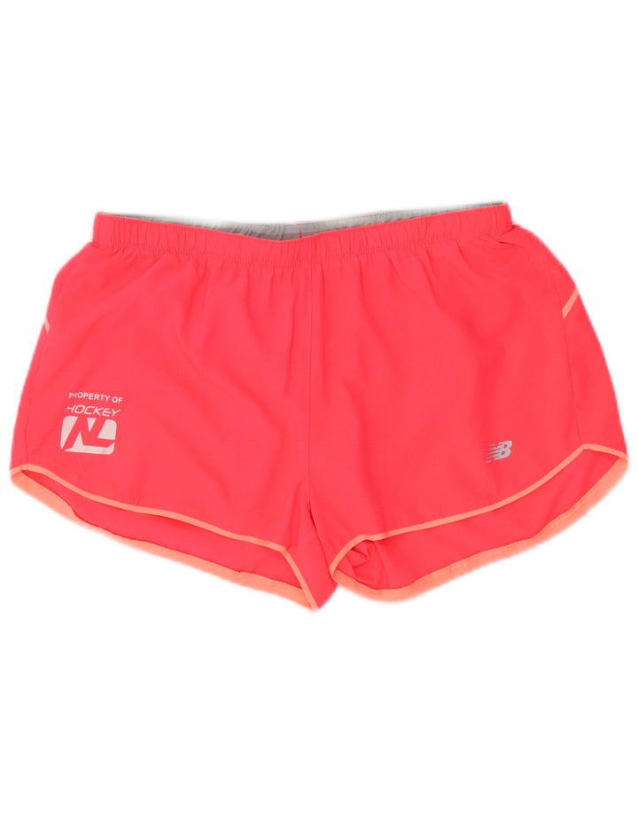 New Balance Womens Sport Shorts UK 14 Large  Pink Polyester