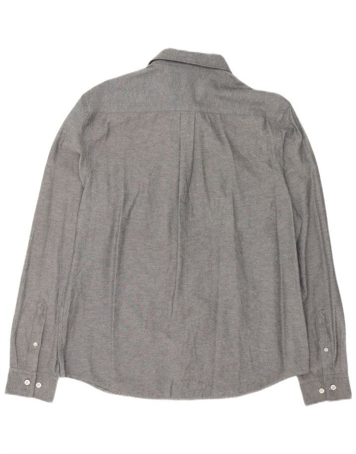 Penguin Mens Heritage Slim Fit Shirt Large Grey Flecked
