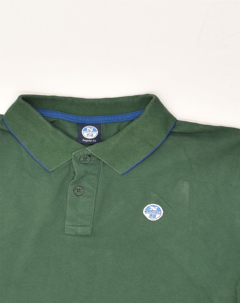 NORTH SAILS Mens Regular Fit Polo Shirt Medium Green Cotton | Vintage North Sails | Thrift | Second-Hand North Sails | Used Clothing | Messina Hembry 