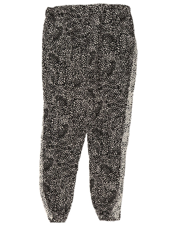 Marks & Spencer Womens Casual Trousers UK 12 Medium W34 L29 Black Flecked