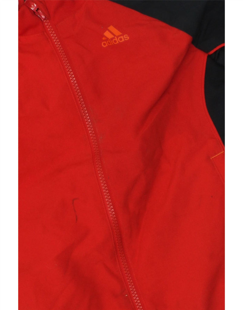 ADIDAS Boys Tracksuit Top Jacket 6-7 Years Red Colourblock Polyester | Vintage Adidas | Thrift | Second-Hand Adidas | Used Clothing | Messina Hembry 